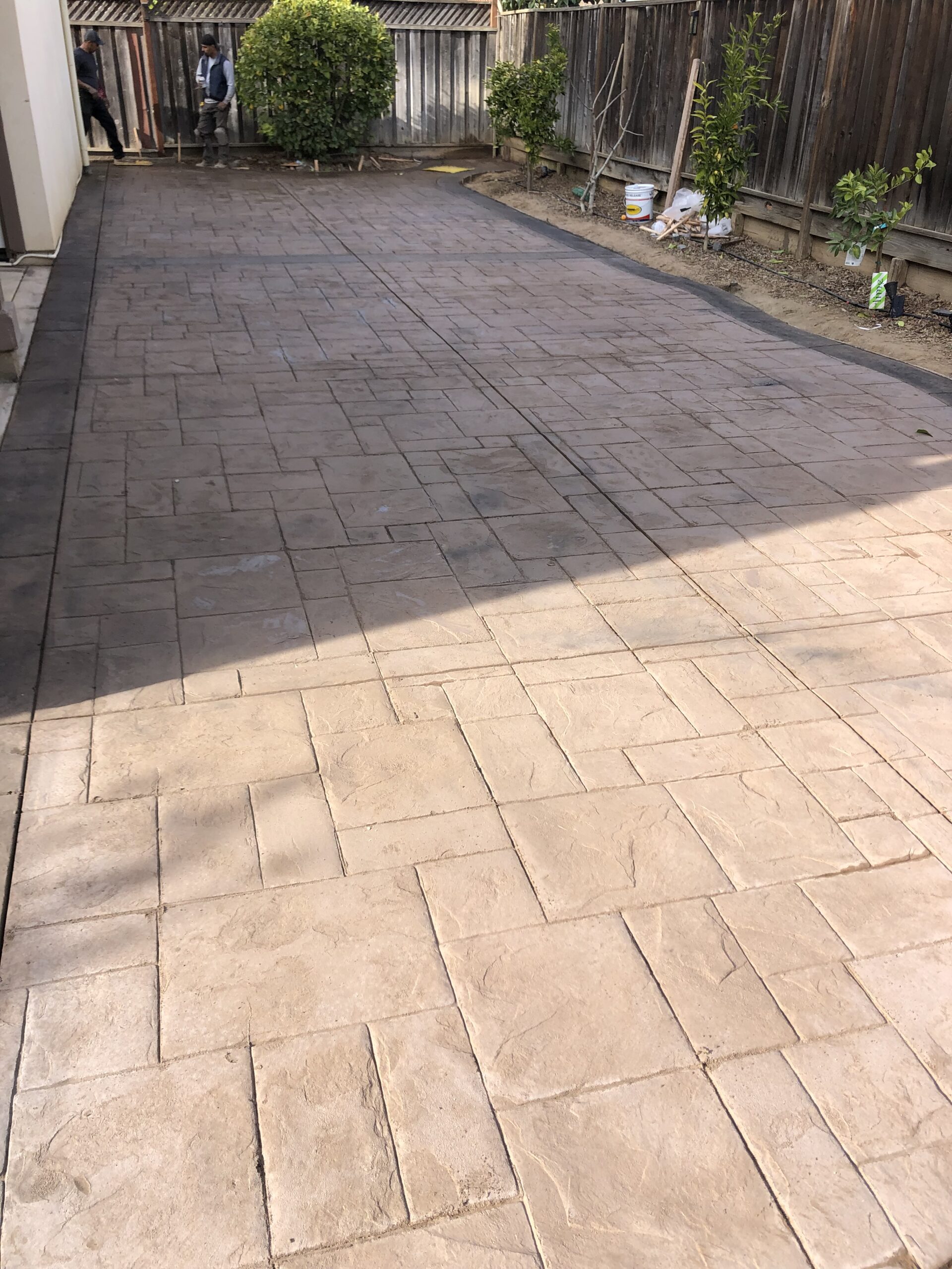 Stamped concrete patio project